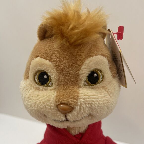 2011 TY Beanie Babies Alvin And The Chipmunks Movie Plush 7" With Original Tags - Picture 2 of 14